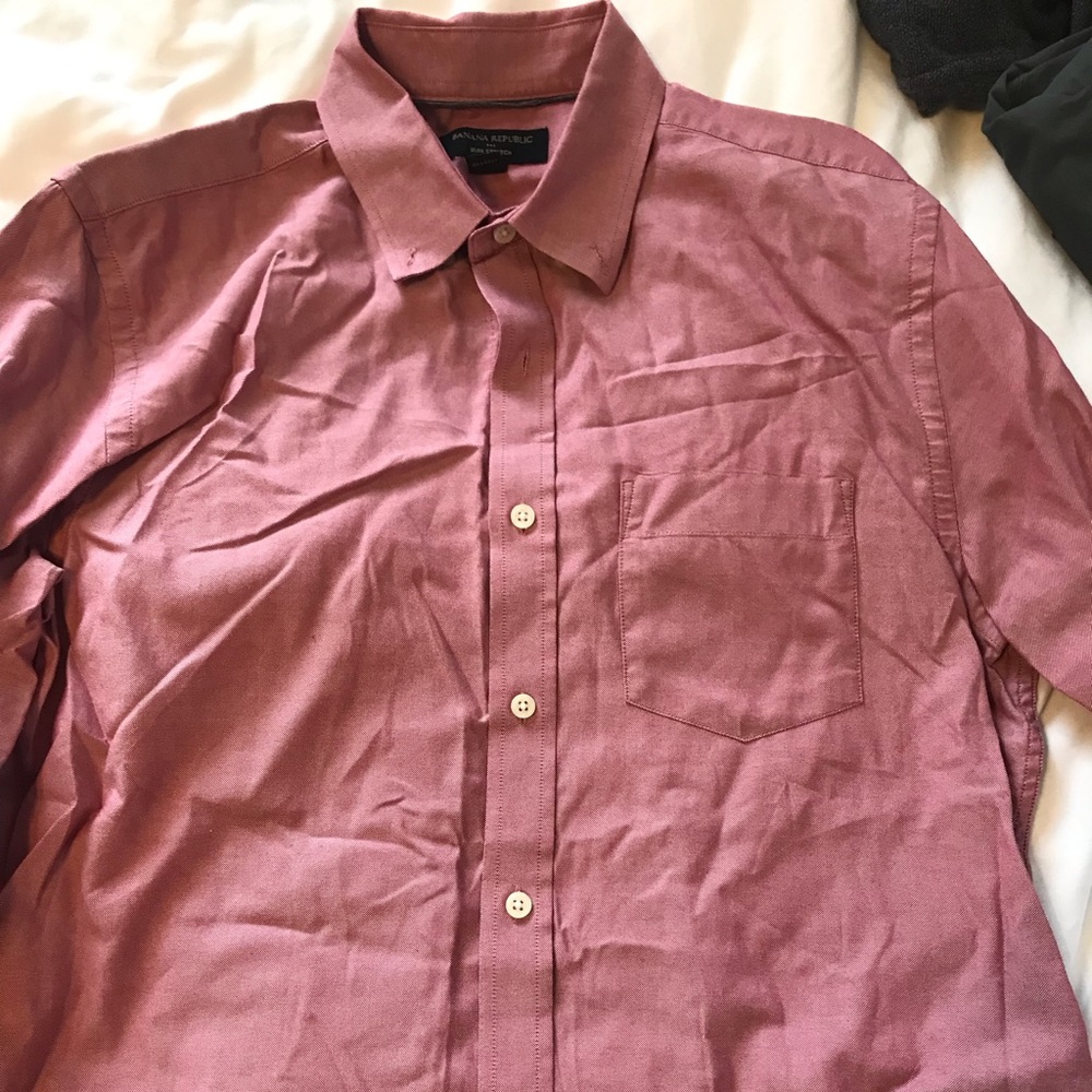 BR salmon button down long sleeeve